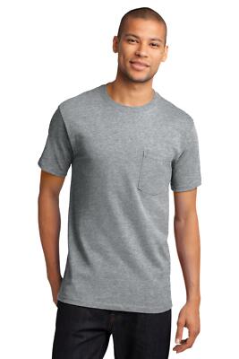 Port & Company PC61PT Mens Big & Tall Short Sleeve Essential T-Shirt With Pocket