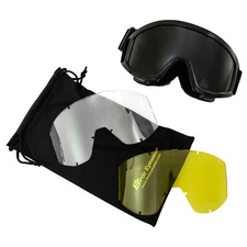 Birdz Vulture OTG Fit-Over Motorcycle Goggles Kit Yellow Clear & Smoke Lens