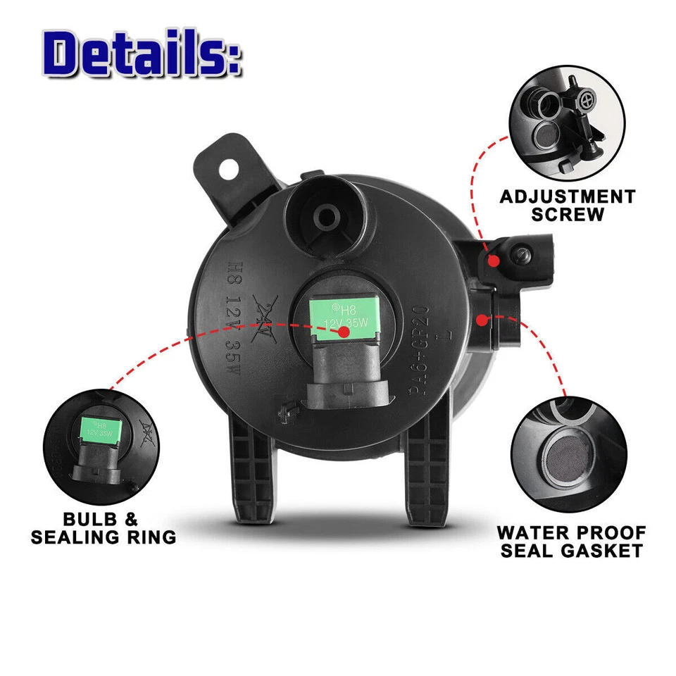 Clear Fog Lights Replacement for 2012 2013 2014 2015 BMW 228i 320i 328i 335i L+R - Image 4 of 4