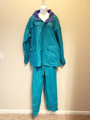 Columbia PVC Nylon Vented Hooded Rain 