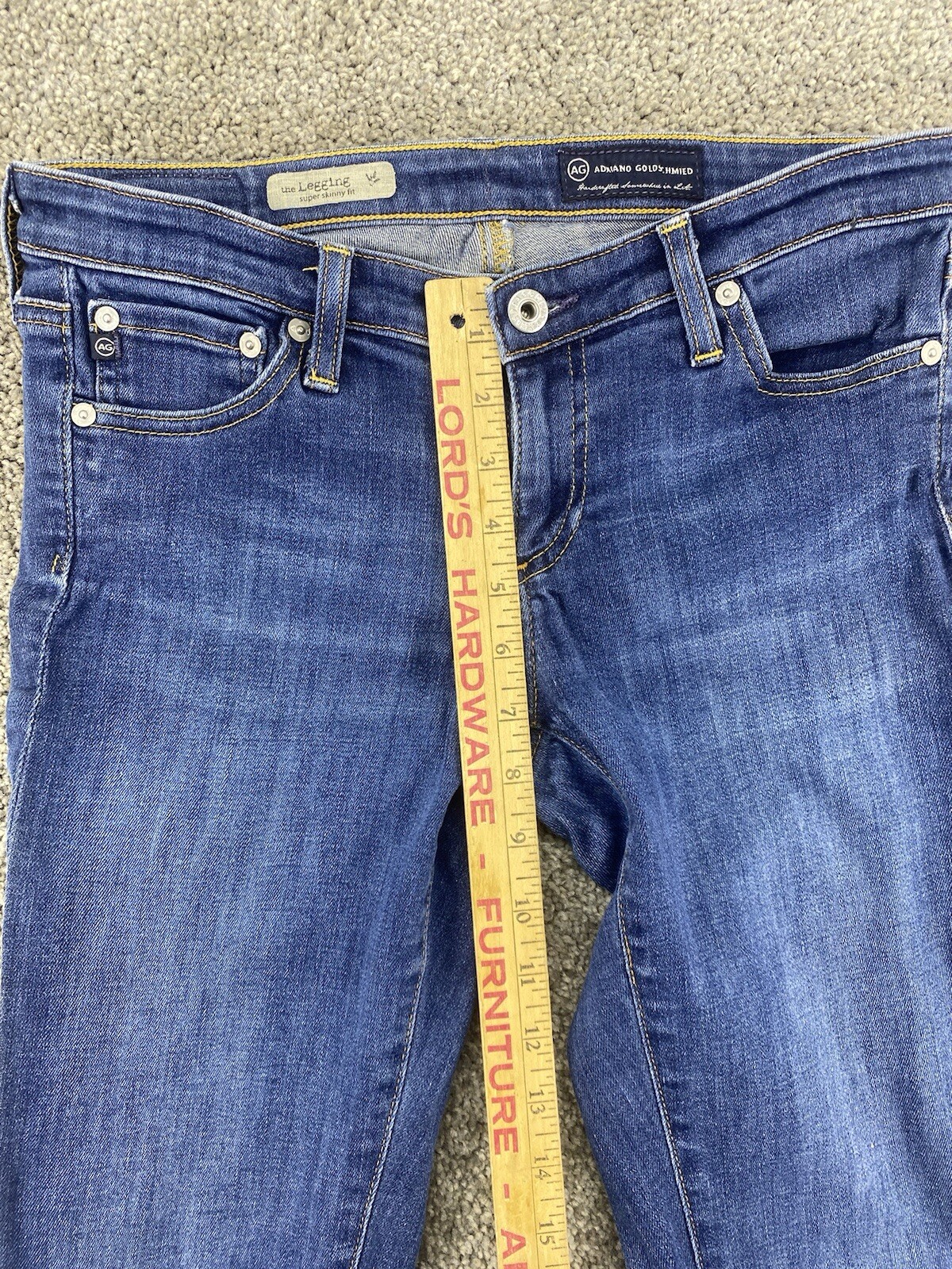 AG Adriano Goldschmied Jeans Sz 28R The Legging Super Skinny Women's Dark Wash thumbnail 2