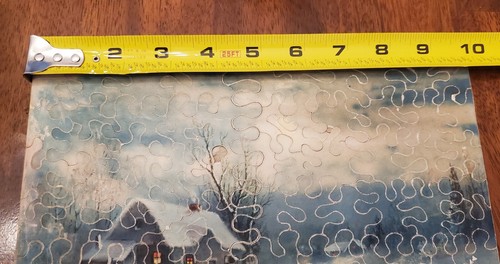 RARE Cottage In Snow Jigsaw Puzzle From Thompson Painting Thick Cut COMPLETE - Picture 4 of 8