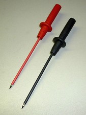 2 St&uuml;ck Pr&uuml;fspitzen 4 mm Stecker, schwarz + rot  - max. 1000V / Cat II