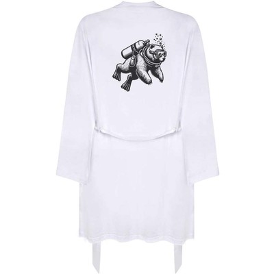 'Scuba Diving Bear' Adult Dressing Robe / Gown (RO048787)