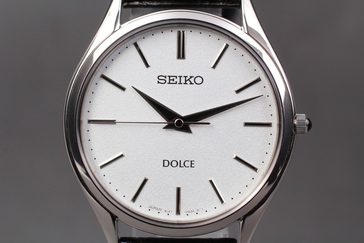 時計 SEIKO DOLCE 8J41-OAJ1 Near MINT] Seiko Dolce 8J41-0AJ1 Quartz Wristwatch From