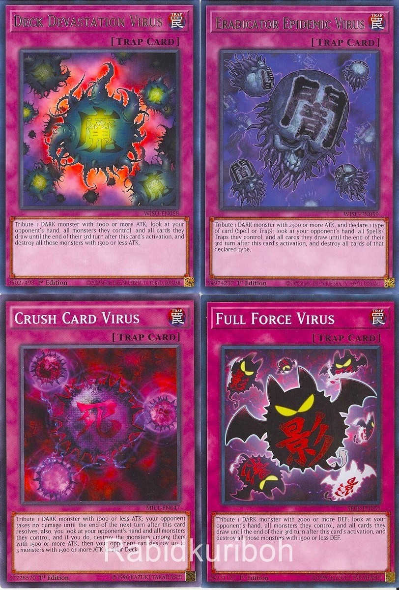 Yugioh Crush Card Virus + Eradicator Epidemic + Deck Devastation +
