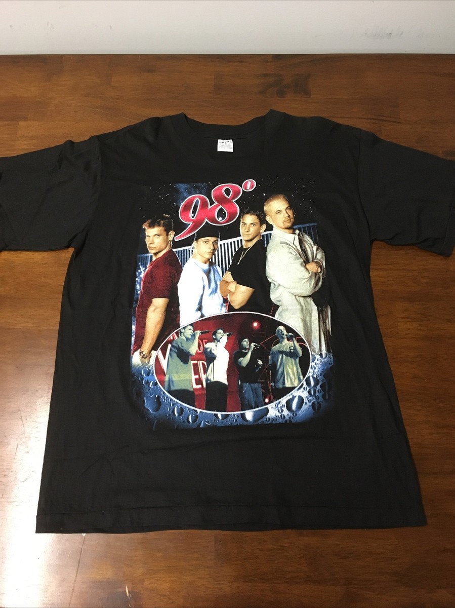 98 Degrees Double Sided Concert T-Shirt XL Rap Tee Screen Starts