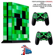 GREEN PIXELS  PS4 Skin Decal Vinyl Console Wrap