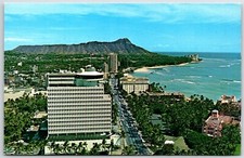 Top of Waikiki Restaurant-Aerial View Business Plaza Hawaii Vintage Postcard