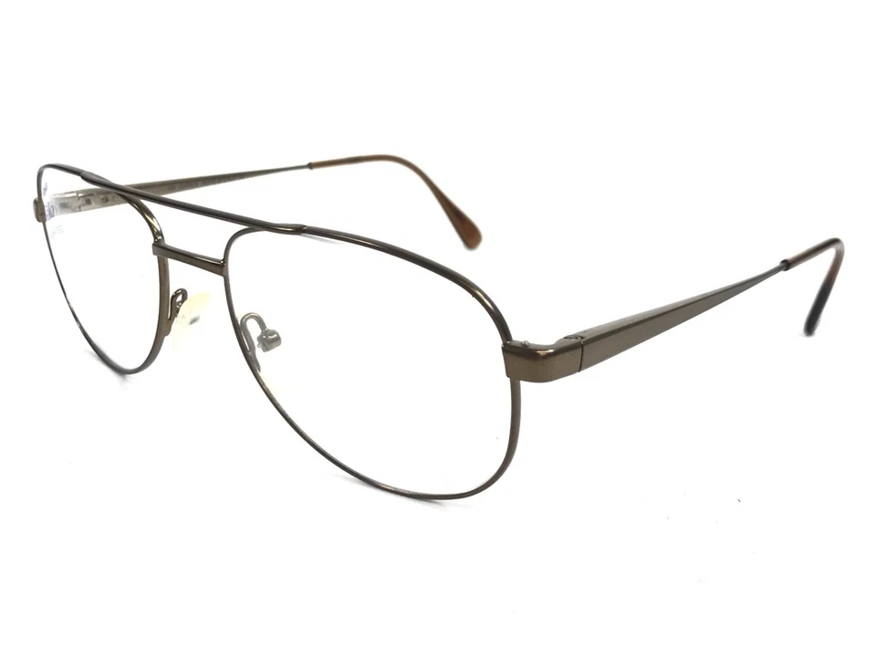 Safilo Eyeglasses Frames ELASTA 7115 7ZB Polished Brown Pilot Wire Rim 56-18-145 - Image 4 of 4
