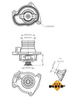 NRF 725008 Thermostat, KÜHlmittel FÜR Opel Suzuki Vauxhall