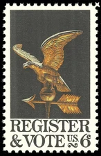 Scott 1344, The 6¢ Register & Vote Issue from 1968 - Mint, Never Hinged