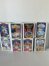 Vintage 1995 Lot Of 8 Disney VHS New McDonalds Happy Meal Cello Sealed Toys