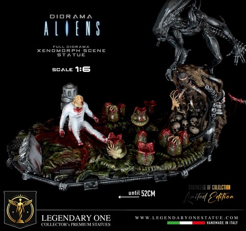 Alien Xenomorph Action Figure scala 1/4 Diorama + LED Statua Alta Qualità 32 cm - Picture 16 of 17