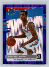 2020  Donruss Optic #184 Theo Maledon Purple Shock Rated Rookie OKC Thunder