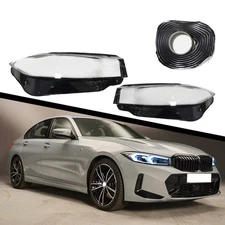 Headlight Lens Cover Fit For BMW 2023-2024 3-Series G20 G28  Left & Right 