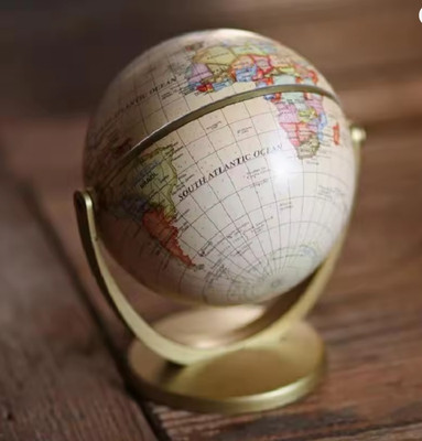 WORLD GLOBE EARTH Map Rotating Geography Ocean Classroom Learning Desktop 6