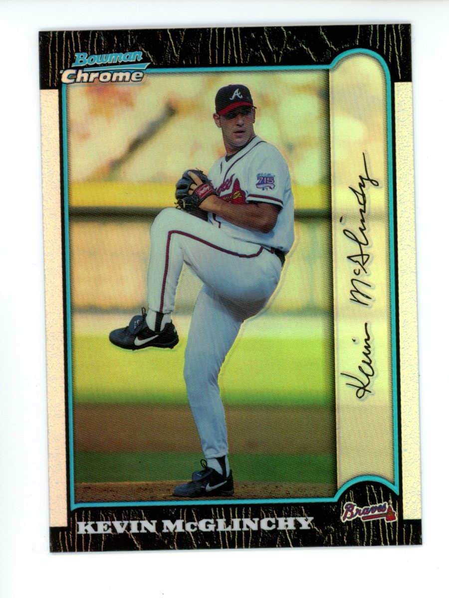 1999 Bowman Chrome Refractors Kevin McGlinchy #357 Atlanta Braves