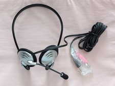 UNTESTED Logitech Wired Headset Over the Head Microphone 3.5 mm Audio Jack