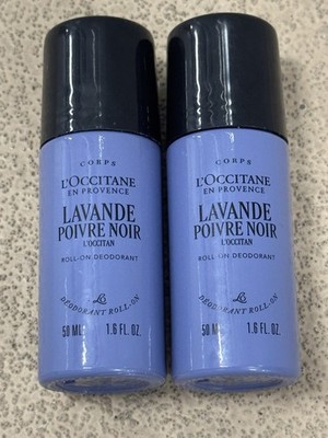 2 Pack L Occitane Loccitane Lavande Poivre Noir Roll-On Deodorant 50ml 1.6oz