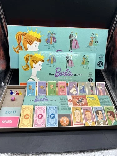 VTG Original 1960 Mattel The Barbie Game Queen of the Prom Board Game Complete