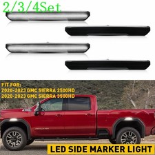 23set For 20-22 Gmc Sierra 2500 3500 Front Rear White Led Side Marker Lights