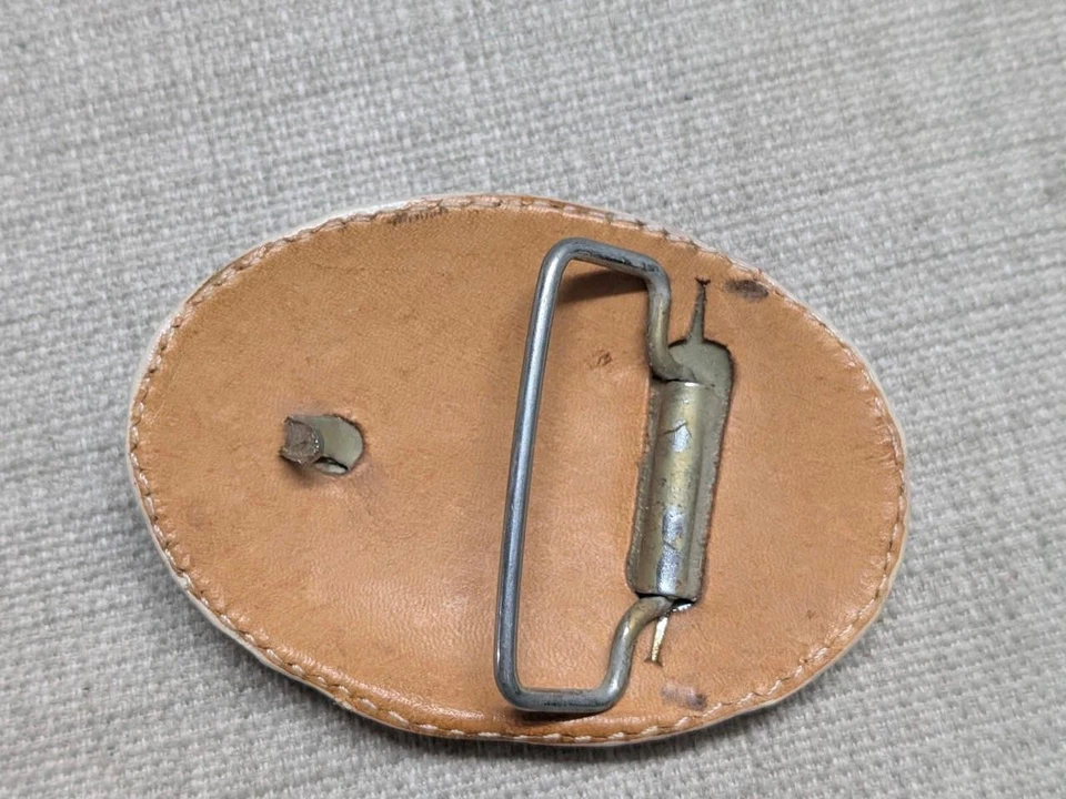 Hebilla de cinturón vintage PIEL DE COCODRILO OCCIDENTAL artesanal cuero vaquero Foto 3 de 4