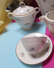 6 Tasssen + Untertassen,  LIMOGES) ART DECO