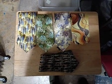 Lot of five Garcia brand vintage neckties