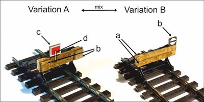 Prellbock Modifikation Spur 0 für Lenz  Modell - mehrere Varianten möglich!