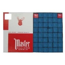Master Pool Cue Chalk - Gross 144 Pieces - Blue - SHIPS SAME/NEXT DAY 