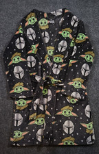 Star Wars Mandalorian Baby Yoda Grogu Fleece Robe Boys Size M 8/10 EUC