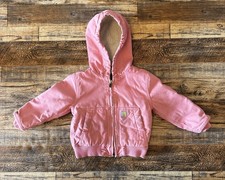 Toddler Sherpa Canvas Carhartt Jacket w/ Hood Sz 2T