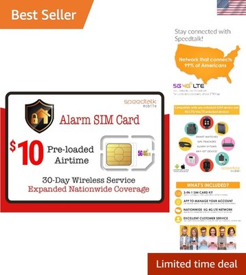 30-Day No Contract Alarm SIM Card for GSM Security - Easy Activation & Support
