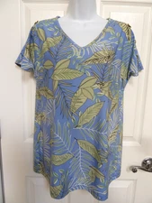 NEW  ANTTHONY ORIGINAL Sz Med. Cruisewear Tropical Beach Resort Top Popover