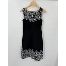 Talbots Dress Womens 2 Petite Embroidered Cutouts Professional Work Career Party