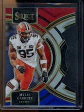 2023 Panini Select Myles Garrett Red and Blue Prizms Die Cut Browns #152