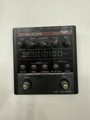 TC Helicon Voicetone Correct Correction Vocal Effect Pedal + Power Supply