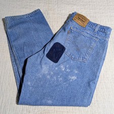 Vintage Levi's 505 Orange Tab Jeans Light Wash Men 40x30 Tag 43x32 DISTRESSED