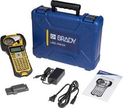 Brady M210 Portable Handheld Label Maker Printer Kit Case & Rechargeable Battery