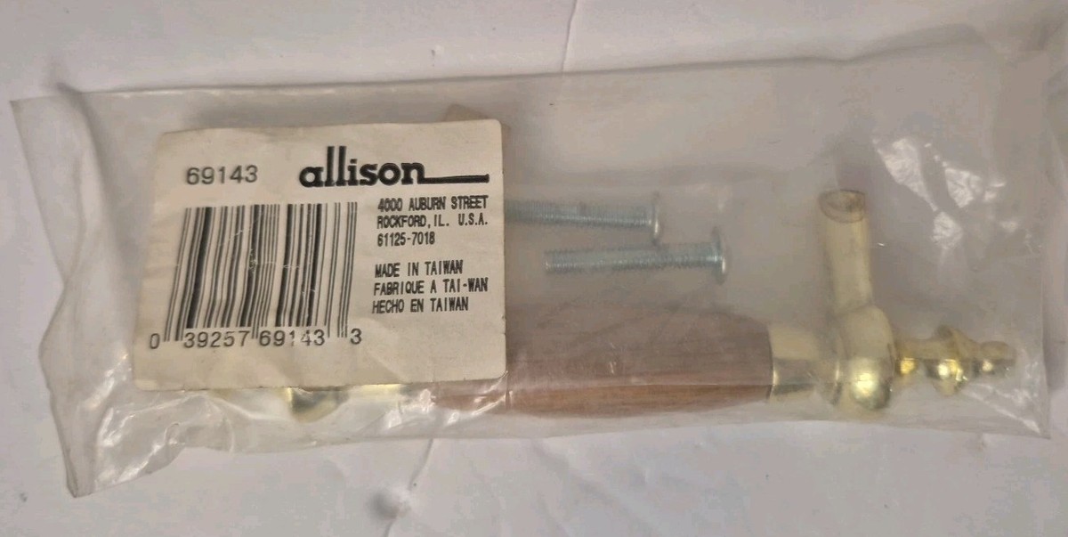 4) Allison Amerock 69143 Brass Wood Drawer Pull Handle 3