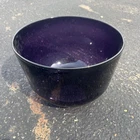 Vintage Amethyst Glass Large Mixing Bowl Hand Blown MCM Beautiful Purple