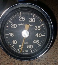 Vtg Working Airguide Power Boat Speedometer 0-50 Seaspeed Mph Movement Chrome
