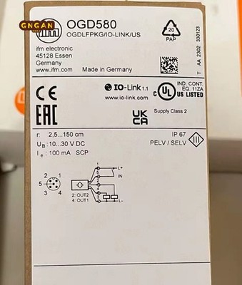 1pc NEW IFM OGD580 Laser Ranging Sensor OGDLFPKG/IO-LINK Fast delivery //