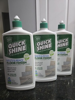 Set Of 3 QUICK SHINE Floor Polish Finish Covers 1,150 sf each 27 oz. NEW