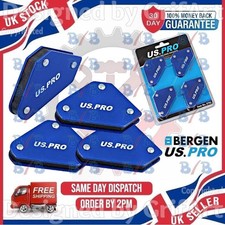 USPRO HEAVY DUTY SET OF FOUR SMALL RIGHT ANGLE WELDING MAGNET PANEL METAL HOLDER