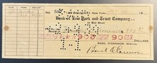 Franklin D. Roosevelt 1939 Endorsed Check Signed as President