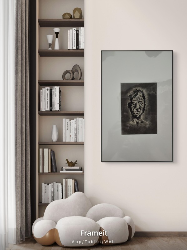 Abstract Portrait Art Print on Paper Matted & Framed, Portrait Orientation