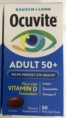 Bausch + Lomb Ocuvite 50+ Vitamin & Mineral Supplement 50 Soft Gel.exp 2026+