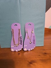Girls Claire's Ankle Braclets, 1 Charm And 1 Lock : Great For Summer